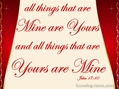 John 17:10 I Have Been Glorified In Them (red)